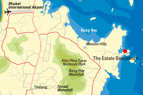 The Estate Beachfront location map
