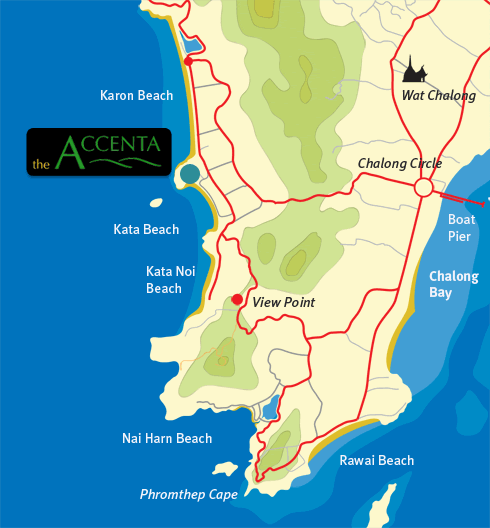The Accenta Phuket local location map