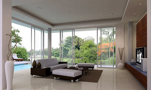 Interior Rendering of Waterway Villas Phuket